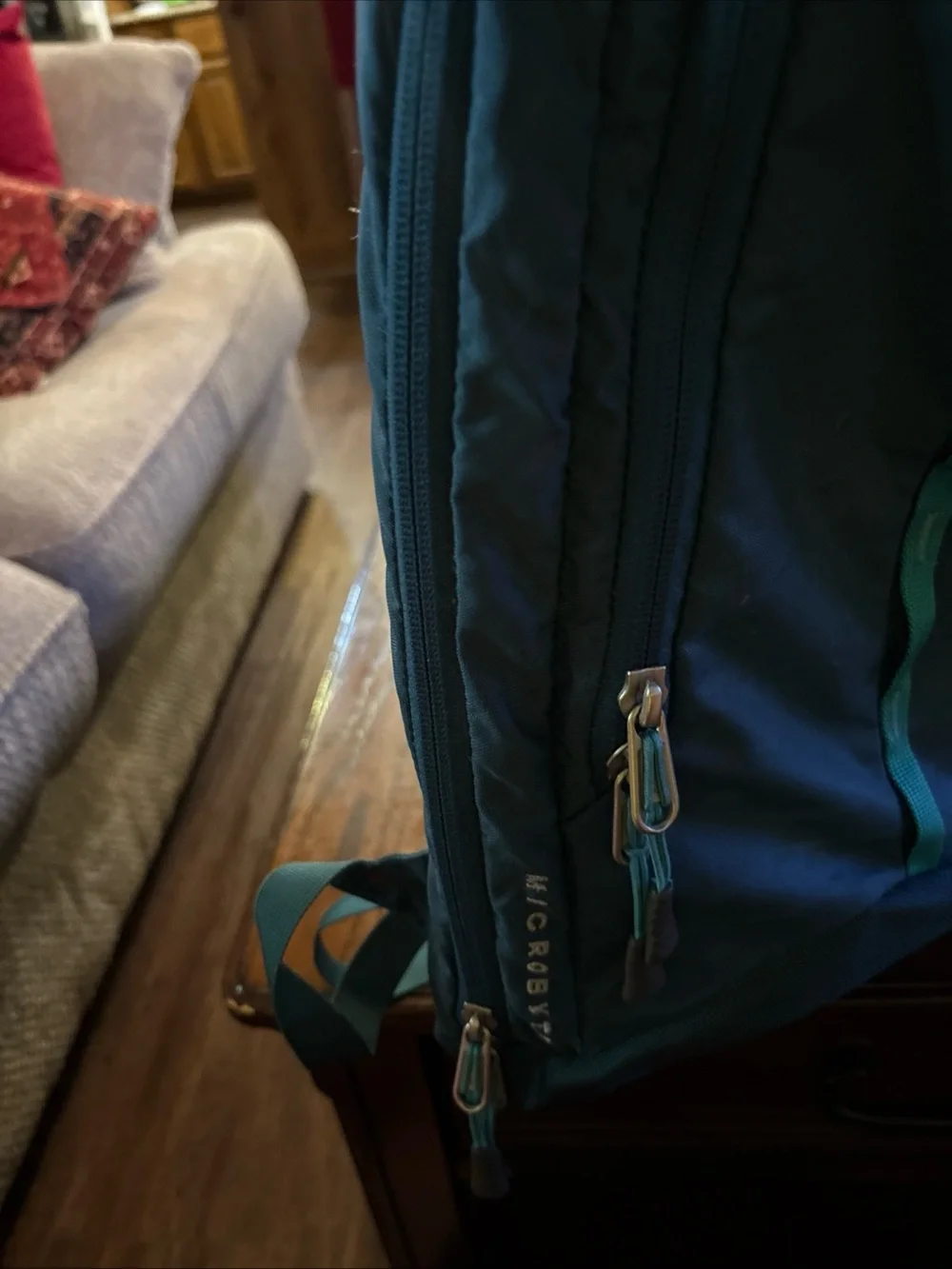 The North Face Microbyte FlexVent Laptop Backpack Teal Blue Padded School Travel